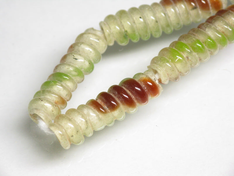 TOKO-BEADS AG135-23N Glass bead (strand) 6~8.5mm AG135-23N トゥイストビーズ（連） 6~8.5mm Asian bead & African bead  Handmade,Lampeork,bead,asia,india,ethnic,parts,accessory,beads とんぼ玉,ビーズ,トンボ玉,アジア,インド,エスニック,手作り,パーツ,アクセサリー