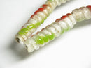 TOKO-BEADS AG135-24N Glass bead (strand) 6~8.5mm AG135-24N トゥイストビーズ（連） 6~8.5mm Asian bead & African bead  Handmade,Lampeork,bead,asia,india,ethnic,parts,accessory,beads とんぼ玉,ビーズ,トンボ玉,アジア,インド,エスニック,手作り,パーツ,アクセサリー