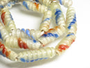 TOKO-BEADS AG135-25N Glass bead (strand) 6~8.5mm AG135-25N トゥイストビーズ（連） 6~8.5mm Asian bead & African bead  Handmade,Lampeork,bead,asia,india,ethnic,parts,accessory,beads とんぼ玉,ビーズ,トンボ玉,アジア,インド,エスニック,手作り,パーツ,アクセサリー