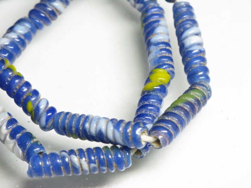 TOKO-BEADS AG135-28N Glass bead (strand) 6~8.5mm AG135-28N トゥイストビーズ（連） 6~8.5mm Asian bead & African bead  Handmade,Lampeork,bead,asia,india,ethnic,parts,accessory,beads とんぼ玉,ビーズ,トンボ玉,アジア,インド,エスニック,手作り,パーツ,アクセサリー