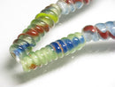 TOKO-BEADS AG135-32N Glass bead (strand) 6~8.5mm AG135-32N トゥイストビーズ（連） 6~8.5mm Asian bead & African bead  Handmade,Lampeork,bead,asia,india,ethnic,parts,accessory,beads とんぼ玉,ビーズ,トンボ玉,アジア,インド,エスニック,手作り,パーツ,アクセサリー