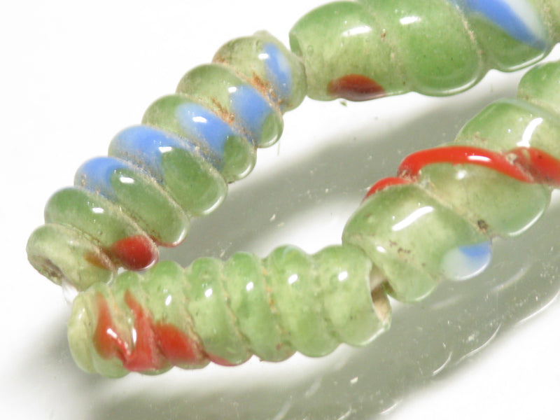 TOKO-BEADS AG135-33N Glass bead (strand) 6~8.5mm AG135-33N トゥイストビーズ（連） 6~8.5mm Asian bead & African bead  Handmade,Lampeork,bead,asia,india,ethnic,parts,accessory,beads とんぼ玉,ビーズ,トンボ玉,アジア,インド,エスニック,手作り,パーツ,アクセサリー