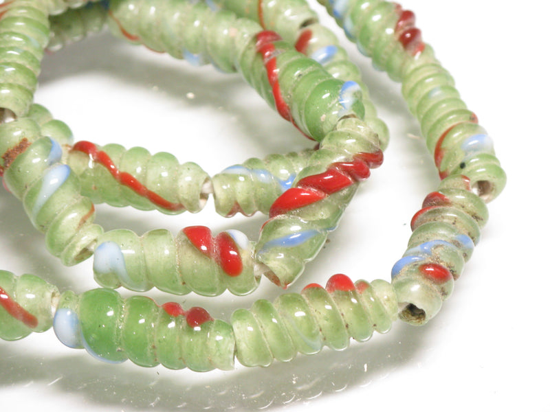 TOKO-BEADS AG135-33N Glass bead (strand) 6~8.5mm AG135-33N トゥイストビーズ（連） 6~8.5mm Asian bead & African bead  Handmade,Lampeork,bead,asia,india,ethnic,parts,accessory,beads とんぼ玉,ビーズ,トンボ玉,アジア,インド,エスニック,手作り,パーツ,アクセサリー