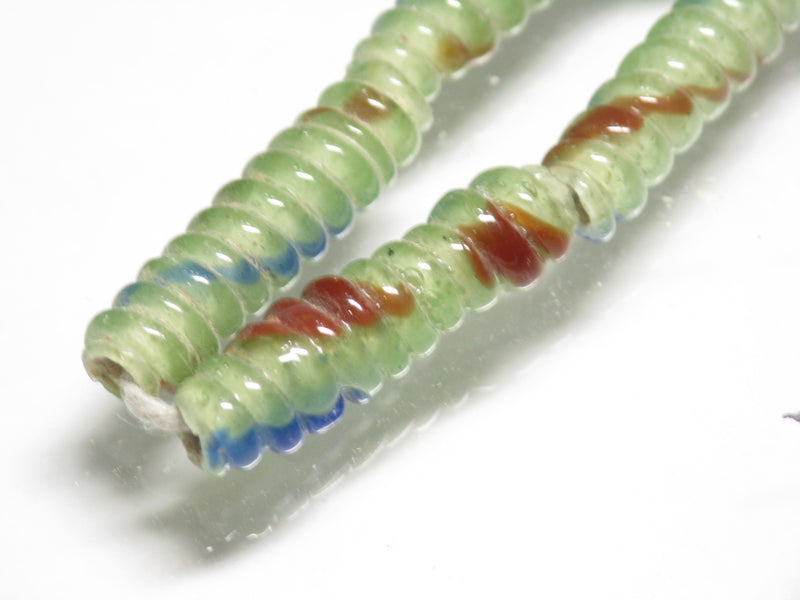 TOKO-BEADS AG135-34N Glass bead (strand) 6~8.5mm AG135-34N トゥイストビーズ（連） 6~8.5mm Asian bead & African bead  Handmade,Lampeork,bead,asia,india,ethnic,parts,accessory,beads とんぼ玉,ビーズ,トンボ玉,アジア,インド,エスニック,手作り,パーツ,アクセサリー