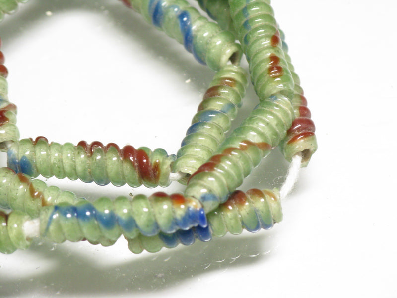 TOKO-BEADS AG135-34N Glass bead (strand) 6~8.5mm AG135-34N トゥイストビーズ（連） 6~8.5mm Asian bead & African bead  Handmade,Lampeork,bead,asia,india,ethnic,parts,accessory,beads とんぼ玉,ビーズ,トンボ玉,アジア,インド,エスニック,手作り,パーツ,アクセサリー