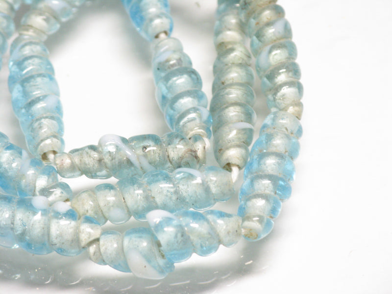 TOKO-BEADS AG135-36N Glass bead (strand) 6~8.5mm AG135-36N トゥイストビーズ（連） 6~8.5mm Asian bead & African bead  Handmade,Lampeork,bead,asia,india,ethnic,parts,accessory,beads とんぼ玉,ビーズ,トンボ玉,アジア,インド,エスニック,手作り,パーツ,アクセサリー