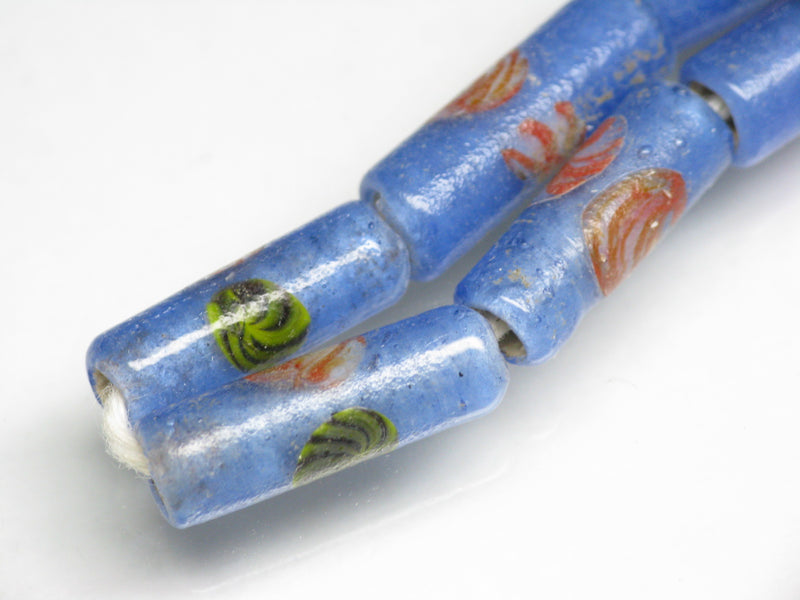 TOKO-BEADS AG137-01N Glass bead (Strand) 5.5~6mm AG137-01N チューブ型ジャワとんぼ玉（連） 5.5~6mm Asian bead & African bead  Handmade,Lampeork,bead,asia,india,ethnic,parts,accessory,beads とんぼ玉,ビーズ,トンボ玉,アジア,インド,エスニック,手作り,パーツ,アクセサリー