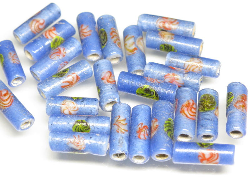 TOKO-BEADS AG137-01S Glass bead 5.5~6mm AG137-01S チューブ型ジャワとんぼ玉 5.5~6mm Asian bead & African bead  Handmade,Lampeork,bead,asia,india,ethnic,parts,accessory,beads とんぼ玉,ビーズ,トンボ玉,アジア,インド,エスニック,手作り,パーツ,アクセサリー