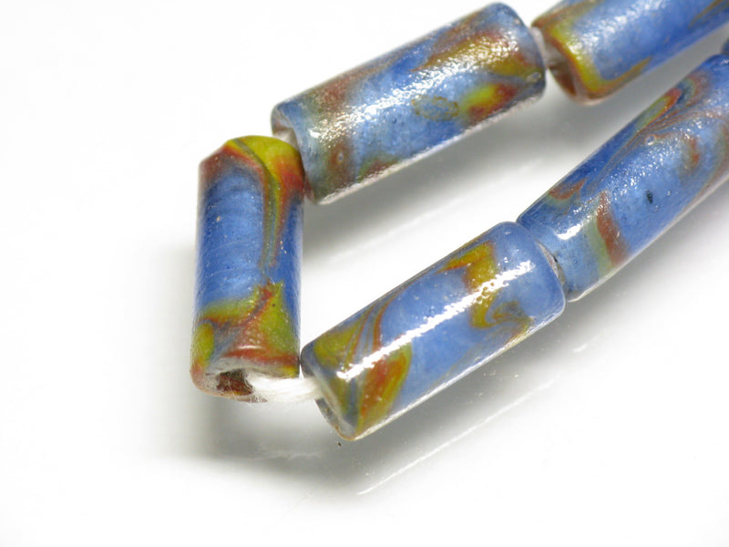 TOKO-BEADS AG137-03N Glass bead (Strand) 5.5~6mm AG137-03N チューブ型ジャワとんぼ玉（連） 5.5~6mm Asian bead & African bead  Handmade,Lampeork,bead,asia,india,ethnic,parts,accessory,beads とんぼ玉,ビーズ,トンボ玉,アジア,インド,エスニック,手作り,パーツ,アクセサリー