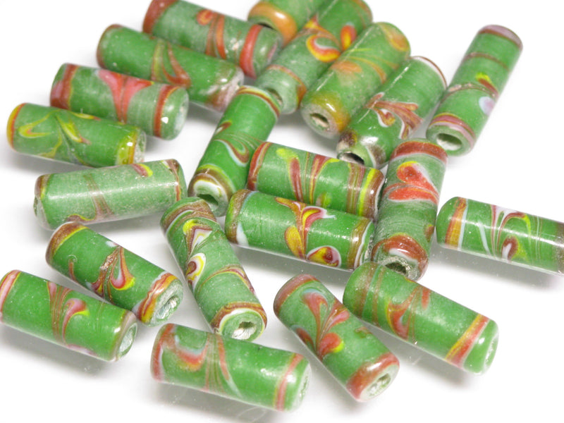 TOKO-BEADS AG137-07S Glass bead 7~8mm AG137-07S チューブ型ジャワとんぼ玉 7~8mm Asian bead & African bead  Handmade,Lampeork,bead,asia,india,ethnic,parts,accessory,beads とんぼ玉,ビーズ,トンボ玉,アジア,インド,エスニック,手作り,パーツ,アクセサリー