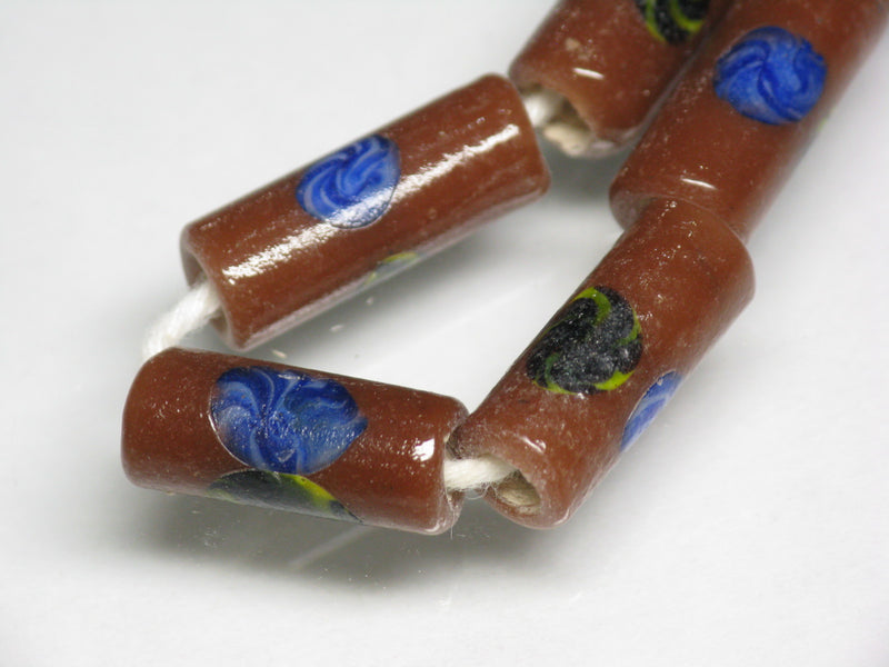 TOKO-BEADS AG137-08N Glass bead (Strand) 6~7mm AG137-08N チューブ型ジャワとんぼ玉（連） 6~7mm Asian bead & African bead  Handmade,Lampeork,bead,asia,india,ethnic,parts,accessory,beads とんぼ玉,ビーズ,トンボ玉,アジア,インド,エスニック,手作り,パーツ,アクセサリー