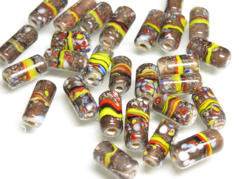 TOKO-BEADS AG137-09S Glass bead 7~8mm AG137-09S チューブ型ジャワとんぼ玉 7~8mm Asian bead & African bead  Handmade,Lampeork,bead,asia,india,ethnic,parts,accessory,beads とんぼ玉,ビーズ,トンボ玉,アジア,インド,エスニック,手作り,パーツ,アクセサリー