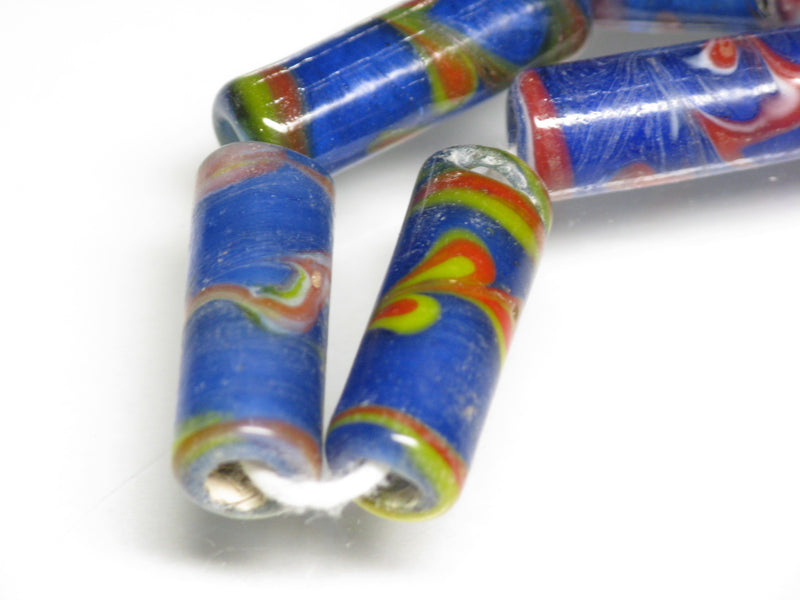 TOKO-BEADS AG137-11N Glass bead (Strand) 6~7mm AG137-11N チューブ型ジャワとんぼ玉（連） 6~7mm Asian bead & African bead  Handmade,Lampeork,bead,asia,india,ethnic,parts,accessory,beads とんぼ玉,ビーズ,トンボ玉,アジア,インド,エスニック,手作り,パーツ,アクセサリー