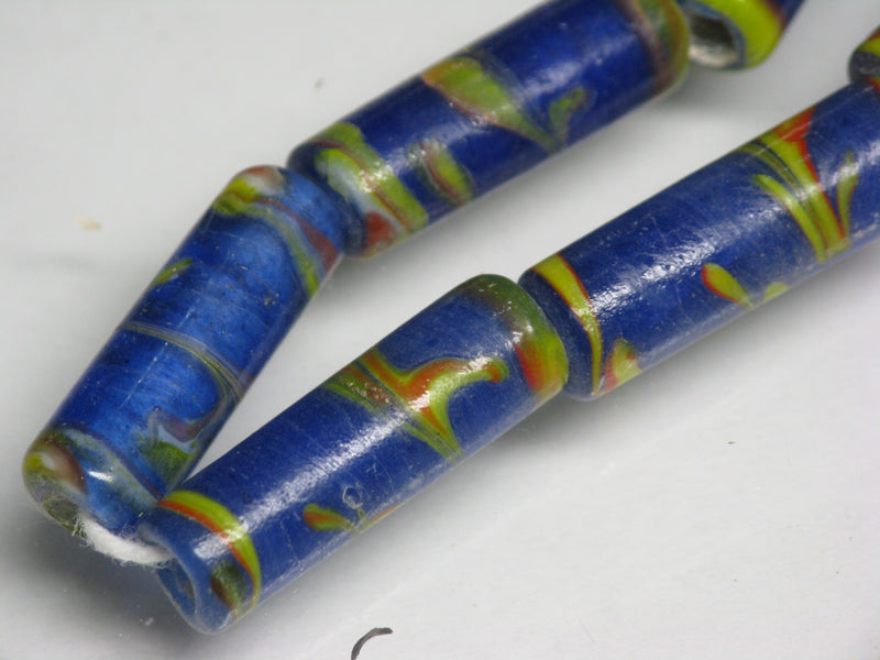 TOKO-BEADS AG137-12N Glass bead (Strand) 6~7mm AG137-12N チューブ型ジャワとんぼ玉（連） 6~7mm Asian bead & African bead  Handmade,Lampeork,bead,asia,india,ethnic,parts,accessory,beads とんぼ玉,ビーズ,トンボ玉,アジア,インド,エスニック,手作り,パーツ,アクセサリー