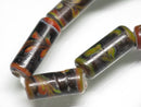 TOKO-BEADS AG137-14N Glass bead  (Strand/mixed) 7~7.5mm AG137-14N チューブ型ジャワとんぼ玉（連/在庫限り） 7~7.5mm Asian bead & African bead  Handmade,Lampeork,bead,asia,india,ethnic,parts,accessory,beads とんぼ玉,ビーズ,トンボ玉,アジア,インド,エスニック,手作り,パーツ,アクセサリー