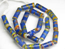 TOKO-BEADS AG137-18N Glass bead  (Strand/mixed) 7~8mm AG137-18N チューブ型ジャワとんぼ玉（連/在庫限り） 7~8mm Asian bead & African bead  Handmade,Lampeork,bead,asia,india,ethnic,parts,accessory,beads とんぼ玉,ビーズ,トンボ玉,アジア,インド,エスニック,手作り,パーツ,アクセサリー