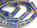 TOKO-BEADS AG137-18N Glass bead  (Strand/mixed) 7~8mm AG137-18N チューブ型ジャワとんぼ玉（連/在庫限り） 7~8mm Asian bead & African bead  Handmade,Lampeork,bead,asia,india,ethnic,parts,accessory,beads とんぼ玉,ビーズ,トンボ玉,アジア,インド,エスニック,手作り,パーツ,アクセサリー