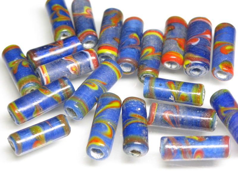 TOKO-BEADS AG137-51S Glass bead 6.5~7mm AG137-51S チューブ型ジャワとんぼ玉 6.5~7mm Asian bead & African bead  Handmade,Lampeork,bead,asia,india,ethnic,parts,accessory,beads とんぼ玉,ビーズ,トンボ玉,アジア,インド,エスニック,手作り,パーツ,アクセサリー