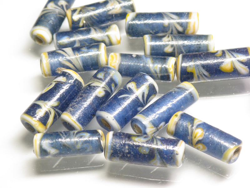 TOKO-BEADS AG137-54S Glass bead 7~8.5mm AG137-54S チューブ型ジャワとんぼ玉 7~8.5mm Asian bead & African bead  Handmade,Lampeork,bead,asia,india,ethnic,parts,accessory,beads とんぼ玉,ビーズ,トンボ玉,アジア,インド,エスニック,手作り,パーツ,アクセサリー