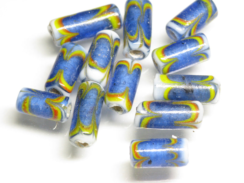 TOKO-BEADS AG137-63S Glass bead 7~8mm AG137-63S チューブ型ジャワとんぼ玉 7~8mm Asian bead & African bead  Handmade,Lampeork,bead,asia,india,ethnic,parts,accessory,beads とんぼ玉,ビーズ,トンボ玉,アジア,インド,エスニック,手作り,パーツ,アクセサリー