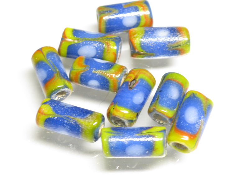 TOKO-BEADS AG137-66S Glass bead 7mm AG137-66S チューブ型ジャワとんぼ玉 7mm Asian bead & African bead  Handmade,Lampeork,bead,asia,india,ethnic,parts,accessory,beads とんぼ玉,ビーズ,トンボ玉,アジア,インド,エスニック,手作り,パーツ,アクセサリー