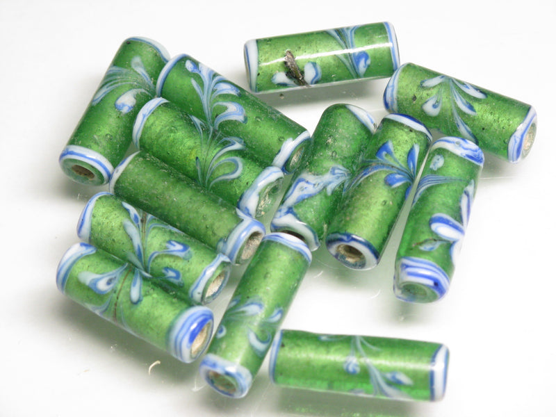 TOKO-BEADS AG137-86S Glass bead 7~8mm AG137-86S チューブ型ジャワとんぼ玉 7~8mm Asian bead & African bead  Handmade,Lampeork,bead,asia,india,ethnic,parts,accessory,beads とんぼ玉,ビーズ,トンボ玉,アジア,インド,エスニック,手作り,パーツ,アクセサリー