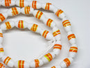TOKO-BEADS | TOKO-BEADS |AG148-04N ストライプ柄とんぼ玉（連） 7.5~8mm | TOKO-BEADS |AG148-04N Glass bead (strand) 7.5~8mm Asian bead & African bead  Handmade,Lampeork,bead,asia,india,ethnic,parts,accessory,beads とんぼ玉,ビーズ,トンボ玉,アジア,インド,エスニック,手作り,パーツ,アクセサリー