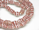TOKO-BEADS | TOKO-BEADS |AG148-06N ストライプ柄とんぼ玉（連） 6.5~7mm | TOKO-BEADS |AG148-06N Glass bead (strand) 6.5~7mm Asian bead & African bead  Handmade,Lampeork,bead,asia,india,ethnic,parts,accessory,beads とんぼ玉,ビーズ,トンボ玉,アジア,インド,エスニック,手作り,パーツ,アクセサリー