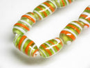 TOKO-BEADS | TOKO-BEADS |AG148-07N ストライプ柄とんぼ玉（連） 6.5~7mm | TOKO-BEADS |AG148-07N Glass bead (strand) 6.5~7mm Asian bead & African bead  Handmade,Lampeork,bead,asia,india,ethnic,parts,accessory,beads とんぼ玉,ビーズ,トンボ玉,アジア,インド,エスニック,手作り,パーツ,アクセサリー
