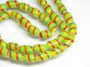 TOKO-BEADS | TOKO-BEADS |AG148-08N ストライプ柄とんぼ玉（連） 6.5~7mm | TOKO-BEADS |AG148-08N Glass bead (strand) 6.5~7mm Asian bead & African bead  Handmade,Lampeork,bead,asia,india,ethnic,parts,accessory,beads とんぼ玉,ビーズ,トンボ玉,アジア,インド,エスニック,手作り,パーツ,アクセサリー