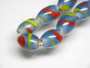 TOKO-BEADS | TOKO-BEADS |AG148-10N ストライプ柄とんぼ玉（連） 7.5~8.5mm | TOKO-BEADS |AG148-10N Glass bead (Strand) 7.5~8.5mm Asian bead & African bead  Handmade,Lampeork,bead,asia,india,ethnic,parts,accessory,beads とんぼ玉,ビーズ,トンボ玉,アジア,インド,エスニック,手作り,パーツ,アクセサリー