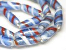 TOKO-BEADS | TOKO-BEADS |AG148-12N ストライプ柄とんぼ玉（連） 6~7mm | TOKO-BEADS |AG148-12N Glass bead (Strand) 6~7mm Asian bead & African bead  Handmade,Lampeork,bead,asia,india,ethnic,parts,accessory,beads とんぼ玉,ビーズ,トンボ玉,アジア,インド,エスニック,手作り,パーツ,アクセサリー