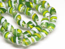 TOKO-BEADS | TOKO-BEADS |AG148-14N ストライプ柄とんぼ玉（連） 6.5~8mm | TOKO-BEADS |AG148-14N Glass bead (Strand) 6.5~8mm Asian bead & African bead  Handmade,Lampeork,bead,asia,india,ethnic,parts,accessory,beads とんぼ玉,ビーズ,トンボ玉,アジア,インド,エスニック,手作り,パーツ,アクセサリー