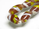 TOKO-BEADS | TOKO-BEADS |AG148-21N ストライプ柄とんぼ玉（連） 7~8mm | TOKO-BEADS |AG148-21N Glass bead (Strand) 7~8mm Asian bead & African bead  Handmade,Lampeork,bead,asia,india,ethnic,parts,accessory,beads とんぼ玉,ビーズ,トンボ玉,アジア,インド,エスニック,手作り,パーツ,アクセサリー