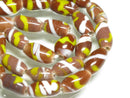 TOKO-BEADS | TOKO-BEADS |AG148-21N ストライプ柄とんぼ玉（連） 7~8mm | TOKO-BEADS |AG148-21N Glass bead (Strand) 7~8mm Asian bead & African bead  Handmade,Lampeork,bead,asia,india,ethnic,parts,accessory,beads とんぼ玉,ビーズ,トンボ玉,アジア,インド,エスニック,手作り,パーツ,アクセサリー