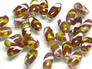 TOKO-BEADS | TOKO-BEADS |AG148-21S ストライプ柄とんぼ玉 7~8mm | TOKO-BEADS |AG148-21S Glass bead 7~8mm Asian bead & African bead  Handmade,Lampeork,bead,asia,india,ethnic,parts,accessory,beads とんぼ玉,ビーズ,トンボ玉,アジア,インド,エスニック,手作り,パーツ,アクセサリー