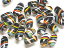 TOKO-BEADS | TOKO-BEADS |AG148-24S ストライプ柄とんぼ玉 8~9mm | TOKO-BEADS |AG148-24S Glass bead 8~9mm Asian bead & African bead  Handmade,Lampeork,bead,asia,india,ethnic,parts,accessory,beads とんぼ玉,ビーズ,トンボ玉,アジア,インド,エスニック,手作り,パーツ,アクセサリー