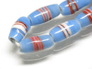 TOKO-BEADS | TOKO-BEADS |AG148-30N ストライプ柄とんぼ玉（連） 6~7mm | TOKO-BEADS |AG148-30N Glass bead (Strand) 6~7mm Asian bead & African bead  Handmade,Lampeork,bead,asia,india,ethnic,parts,accessory,beads とんぼ玉,ビーズ,トンボ玉,アジア,インド,エスニック,手作り,パーツ,アクセサリー