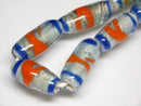 TOKO-BEADS | TOKO-BEADS |AG148-32N ストライプ柄とんぼ玉（連） 7~8.5mm | TOKO-BEADS |AG148-32N Glass bead (Strand) 7~8.5mm Asian bead & African bead  Handmade,Lampeork,bead,asia,india,ethnic,parts,accessory,beads とんぼ玉,ビーズ,トンボ玉,アジア,インド,エスニック,手作り,パーツ,アクセサリー