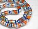 TOKO-BEADS | TOKO-BEADS |AG148-32N ストライプ柄とんぼ玉（連） 7~8.5mm | TOKO-BEADS |AG148-32N Glass bead (Strand) 7~8.5mm Asian bead & African bead  Handmade,Lampeork,bead,asia,india,ethnic,parts,accessory,beads とんぼ玉,ビーズ,トンボ玉,アジア,インド,エスニック,手作り,パーツ,アクセサリー