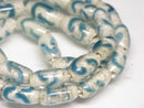 TOKO-BEADS | TOKO-BEADS |AG148-33N ストライプ柄とんぼ玉（連） 6~7.5mm | TOKO-BEADS |AG148-33N Glass bead (Strand) 6~7.5mm Asian bead & African bead  Handmade,Lampeork,bead,asia,india,ethnic,parts,accessory,beads とんぼ玉,ビーズ,トンボ玉,アジア,インド,エスニック,手作り,パーツ,アクセサリー