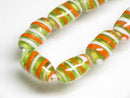 TOKO-BEADS AG150-02N Glass bead (strand) 6.5~7mm AG150-02N ストライプ柄とんぼ玉（連） 6.5~7mm Asian bead & African bead  Handmade,Lampeork,bead,asia,india,ethnic,parts,accessory,beads とんぼ玉,ビーズ,トンボ玉,アジア,インド,エスニック,手作り,パーツ,アクセサリー