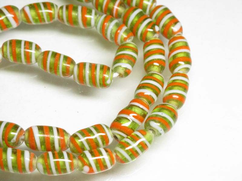 TOKO-BEADS AG150-02N Glass bead (strand) 6.5~7mm AG150-02N ストライプ柄とんぼ玉（連） 6.5~7mm Asian bead & African bead  Handmade,Lampeork,bead,asia,india,ethnic,parts,accessory,beads とんぼ玉,ビーズ,トンボ玉,アジア,インド,エスニック,手作り,パーツ,アクセサリー