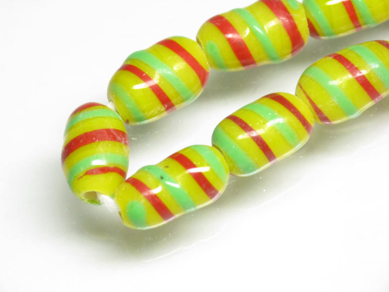 TOKO-BEADS AG150-03N Glass bead (strand) 6.5~7mm AG150-03N ストライプ柄とんぼ玉（連） 6.5~7mm Asian bead & African bead  Handmade,Lampeork,bead,asia,india,ethnic,parts,accessory,beads とんぼ玉,ビーズ,トンボ玉,アジア,インド,エスニック,手作り,パーツ,アクセサリー