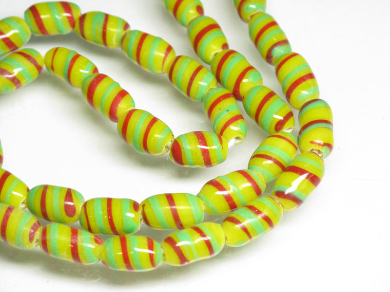 TOKO-BEADS AG150-03N Glass bead (strand) 6.5~7mm AG150-03N ストライプ柄とんぼ玉（連） 6.5~7mm Asian bead & African bead  Handmade,Lampeork,bead,asia,india,ethnic,parts,accessory,beads とんぼ玉,ビーズ,トンボ玉,アジア,インド,エスニック,手作り,パーツ,アクセサリー