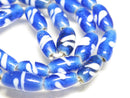 TOKO-BEADS AG150-06N Glass bead (Strand) 6~7mm AG150-06N ストライプ柄とんぼ玉（連） 6~7mm Asian bead & African bead  Handmade,Lampeork,bead,asia,india,ethnic,parts,accessory,beads とんぼ玉,ビーズ,トンボ玉,アジア,インド,エスニック,手作り,パーツ,アクセサリー