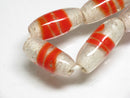 TOKO-BEADS AG150-15N Glass bead (Strand) 7~8mm AG150-15N ストライプ柄とんぼ玉（連） 7~8mm Asian bead & African bead  Handmade,Lampeork,bead,asia,india,ethnic,parts,accessory,beads とんぼ玉,ビーズ,トンボ玉,アジア,インド,エスニック,手作り,パーツ,アクセサリー