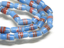 TOKO-BEADS AG150-27N Glass bead (Strand) 6~7mm AG150-27N ストライプ柄とんぼ玉（連） 6~7mm Asian bead & African bead  Handmade,Lampeork,bead,asia,india,ethnic,parts,accessory,beads とんぼ玉,ビーズ,トンボ玉,アジア,インド,エスニック,手作り,パーツ,アクセサリー