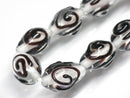 TOKO-BEADS | TOKO-BEADS |AG150-81N 渦巻き柄とんぼ玉（連） 9～10mm | TOKO-BEADS |AG150-81N Glass bead (strand) 9～10mm Asian bead & African bead  Handmade,Lampeork,bead,asia,india,ethnic,parts,accessory,beads とんぼ玉,ビーズ,トンボ玉,アジア,インド,エスニック,手作り,パーツ,アクセサリー