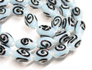 TOKO-BEADS | TOKO-BEADS |AG150-83N 渦巻き柄とんぼ玉（連） 9～10mm | TOKO-BEADS |AG150-83N Glass bead (strand) 9～10mm Asian bead & African bead  Handmade,Lampeork,bead,asia,india,ethnic,parts,accessory,beads とんぼ玉,ビーズ,トンボ玉,アジア,インド,エスニック,手作り,パーツ,アクセサリー